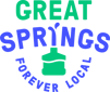 Great Springs Logo Stacked Forever Local Water Jug